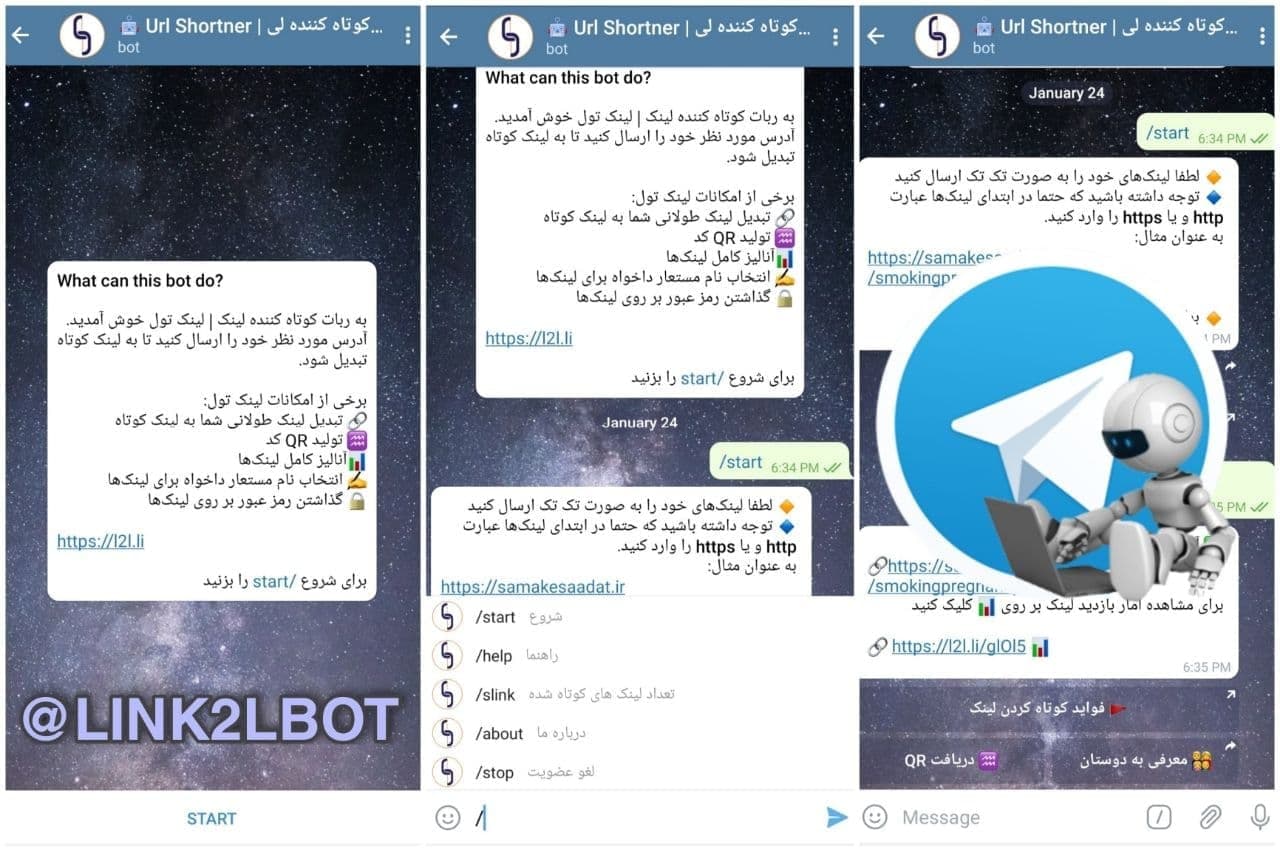 URL shortener Telegram Bot